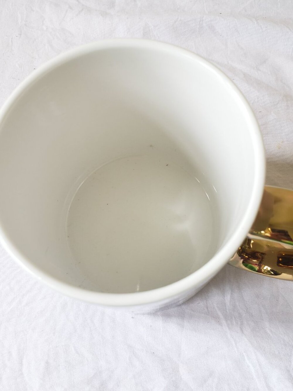 NWT INDIGO -  H Initial Mug With Gold Handle - Picture 4 of 6